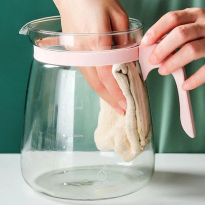 Easy Pouring & Generously Sized Glass Kettle, High Temperature Resistance