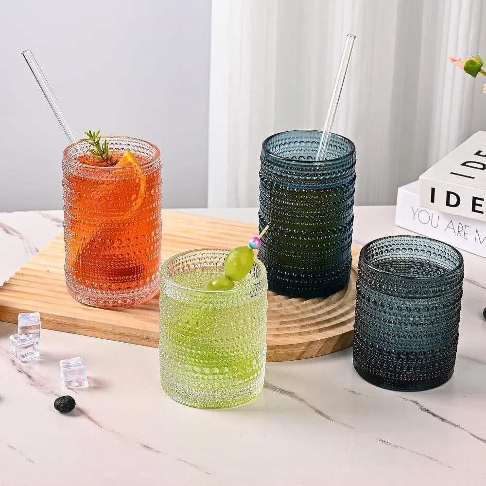 Timeless Blue Textured Glassware Set