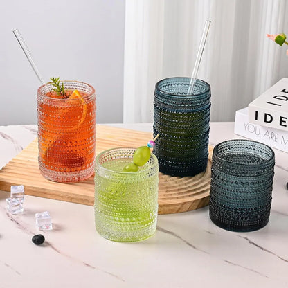 Timeless Blue Textured Glassware Set