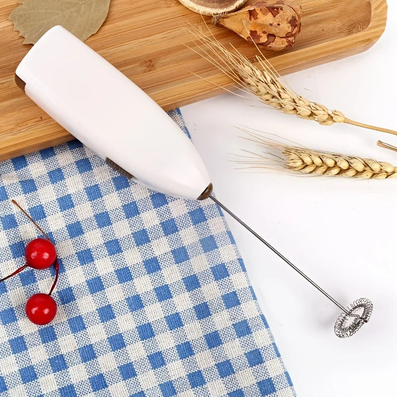 Compact Handheld Frother Whips Creamy Foam & Blends Drinks In Seconds