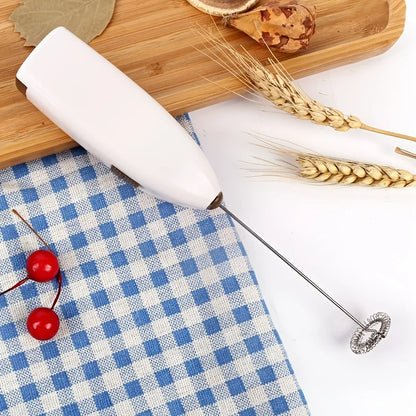 Compact Handheld Frother Whips Creamy Foam & Blends Drinks In Seconds