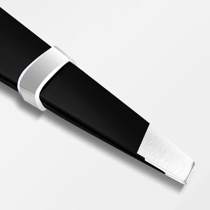 Slanted Stainless Steel Beauty Tweezer