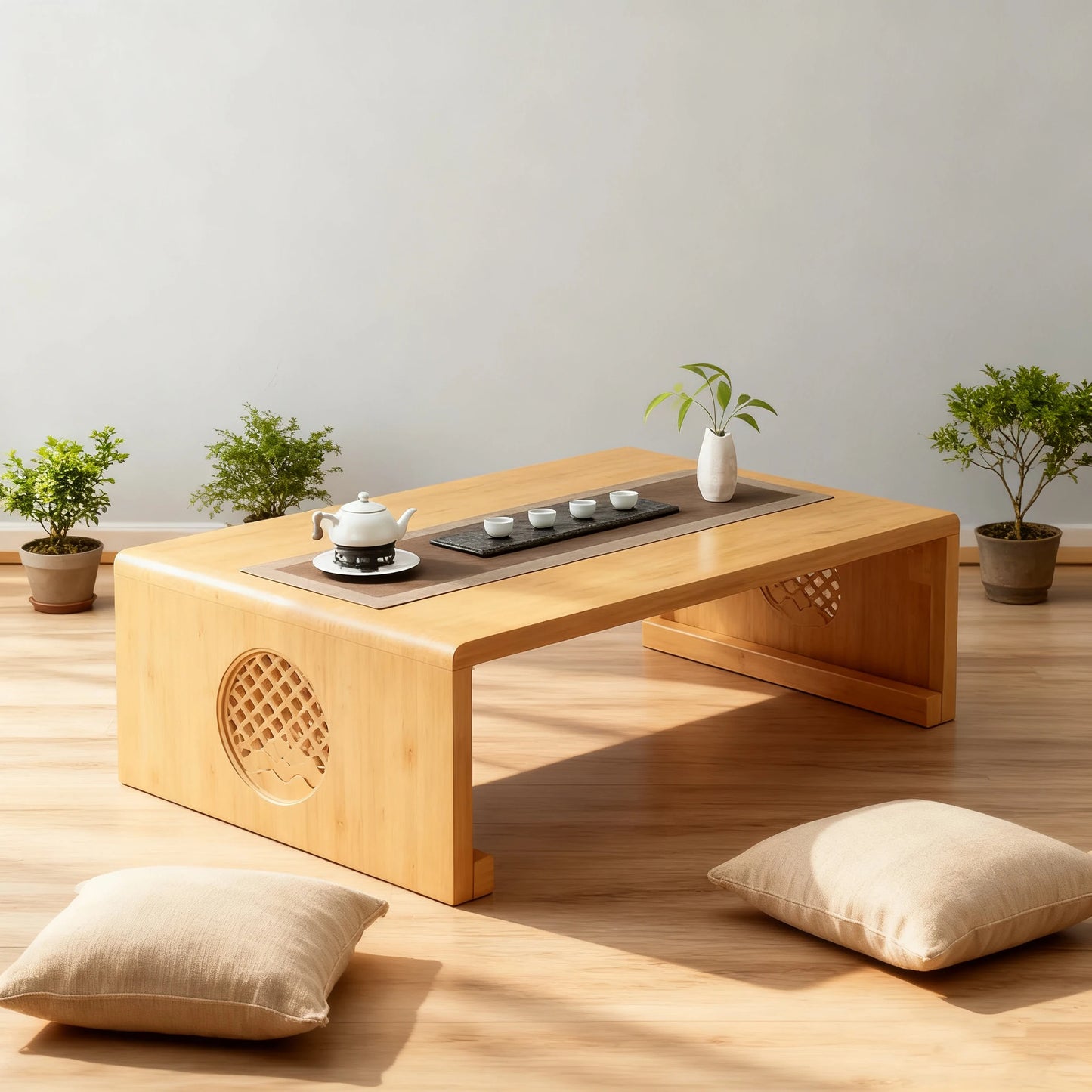 Foldable Japanese-Style Low Table Adds Style & Function
