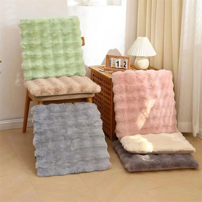 Plush Fleece Seat Cushion Adds Warmth Softness & Cozy Everyday Comfort