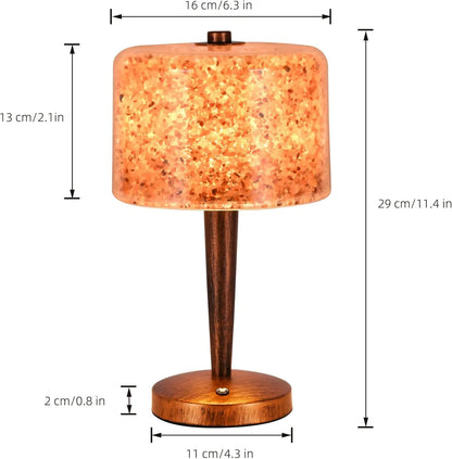Touch Dimmer Himalayan Salt Rock Lamp with USB