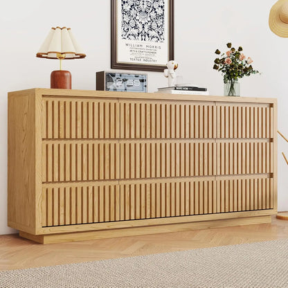 Fluted 9-Drawer Dresser Adds Vintage Charm, Storage & Style