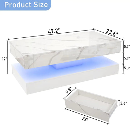 LED‑Lit Hidden Storage Modern Coffee Table that Transforms Your Living Room