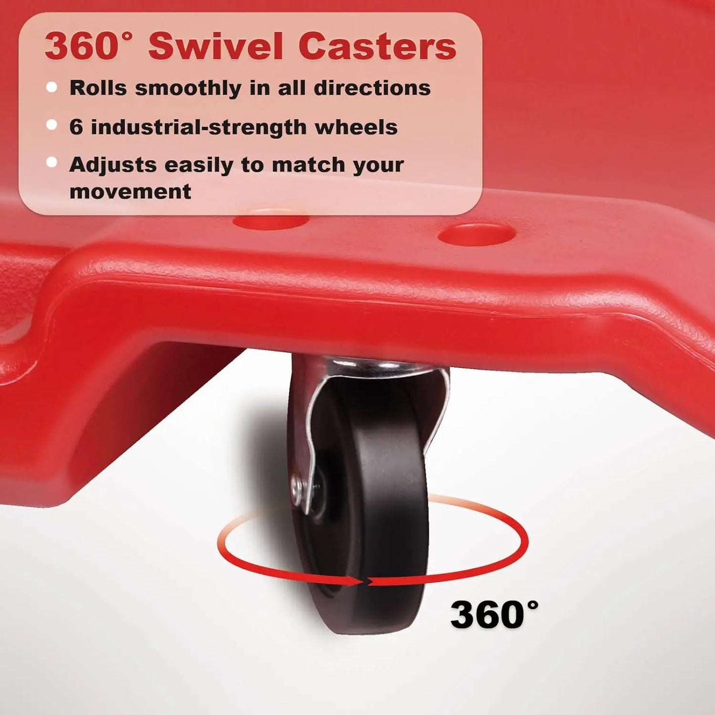 40 Inch Rolling Garage Mechanic Creeper with Padded Headrest and Dual Tool Trays