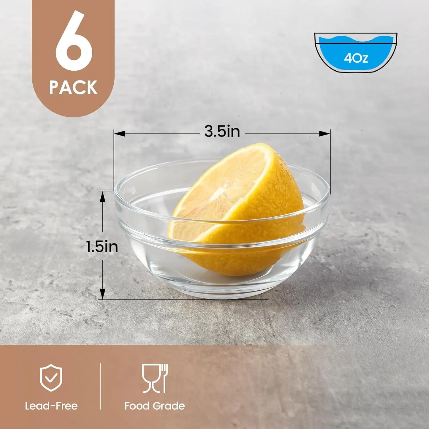 4oz Small Glass Bowl Ramekins