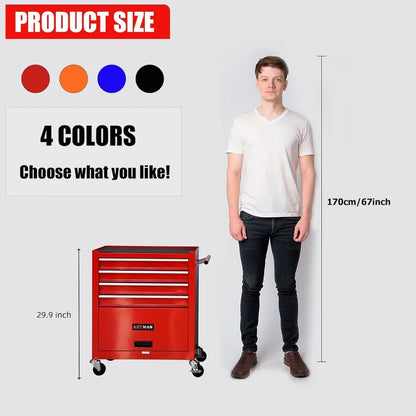 Rolling Tool Box With Storage Drawers