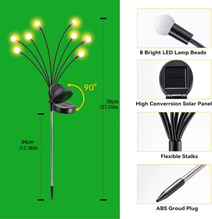 Waterproof LED Solar Energy Firefly Lights