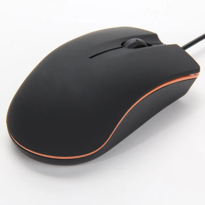 A 3 Button Sleek Easy-to-Use USB Wired Optical Mouse Delivers Smooth Control