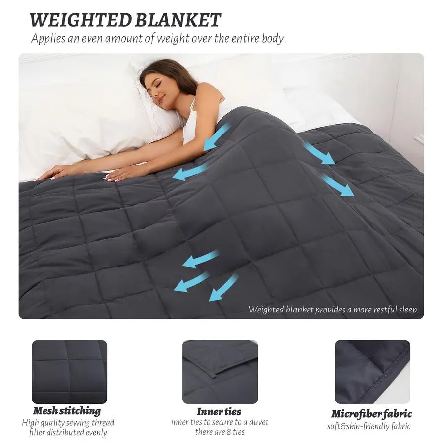 12lb Queen Weighted Blanket Delivering Deep, Cozy Comfort