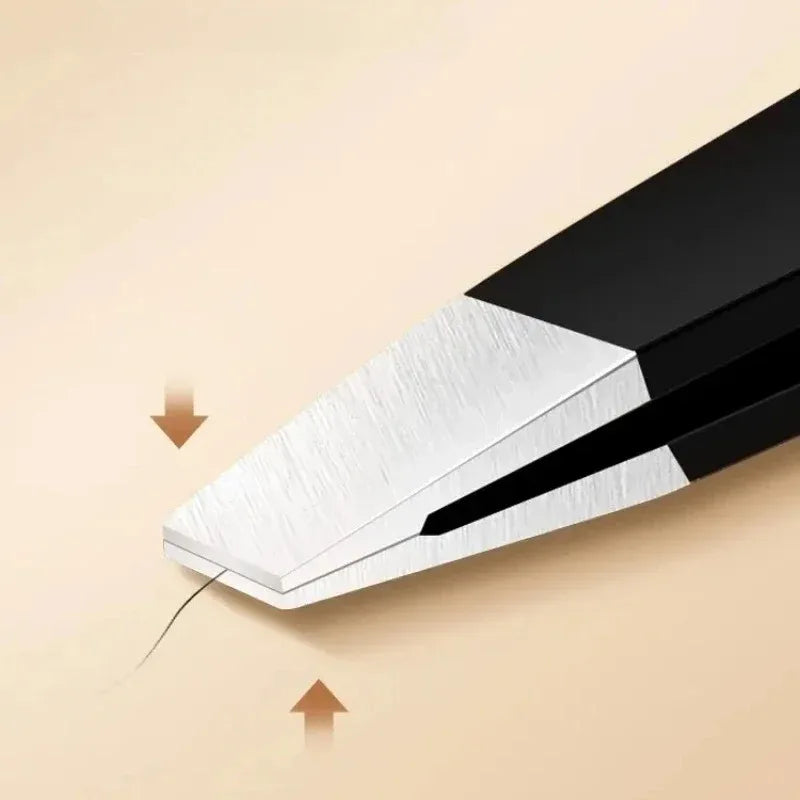 Slanted Stainless Steel Beauty Tweezer