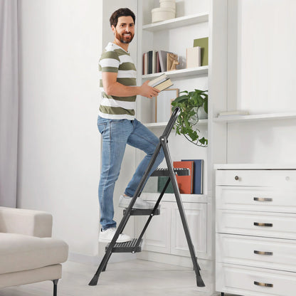 Sturdy Folding Step Ladder with Anti-Slip Pedal, 800lbs Capacity