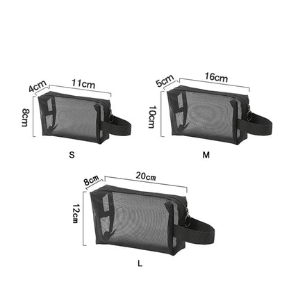 Cosmetic Mesh Makeup Bags - 3 Convenient Sizes