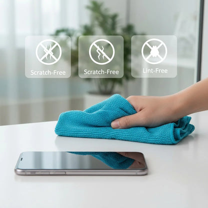 10 Pack Multi-color Super Absorbent Scratch-Free Microfiber Cleaning Cloth