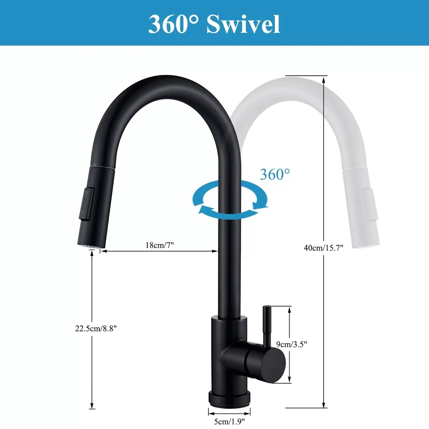 2 Function Touch Control Pull Out Sensor Kitchen Faucet