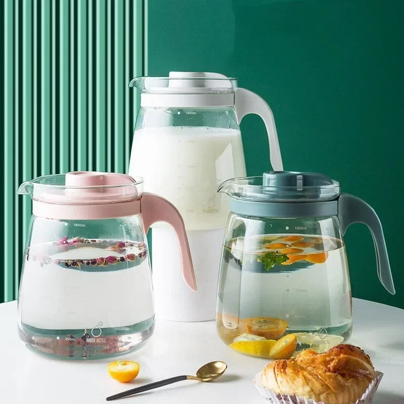 Easy Pouring & Generously Sized Glass Kettle, High Temperature Resistance