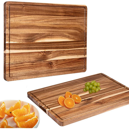 Reversable Extra Large Wood Cutting Board with Juice Groove, 24 x 18 x1.2 in
