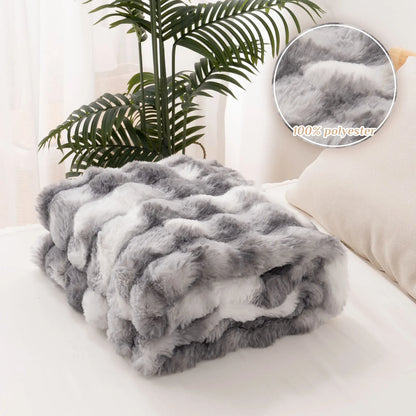 Faux Fur Soft Cozy Thick & Warm Blanket