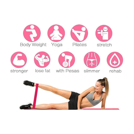 Five Piece Resistance Band Set Builds Strength Anywhere Home or Travel