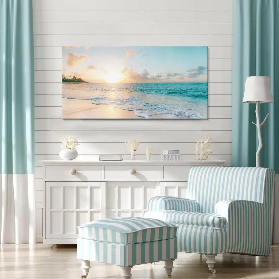 Tranquil Landscape Seascape Artwork Gentle Calming Ocean Tones