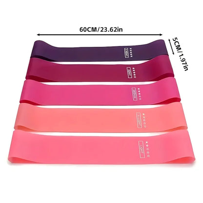 Five Piece Resistance Band Set Builds Strength Anywhere Home or Travel