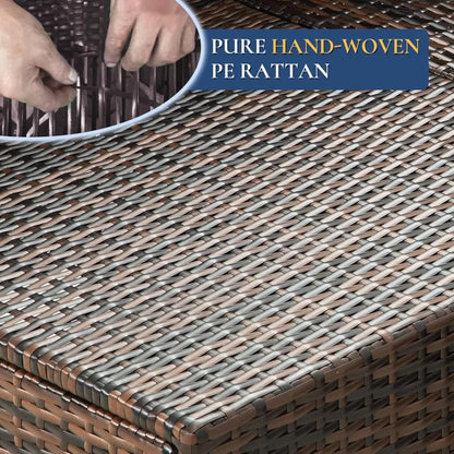 7 Piece Sectional Outdoor Wicker Patio Furniture Set & Coffee Table