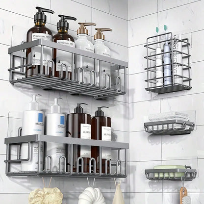 Space-Saving & Stylish Stainless Steel Shower Caddy