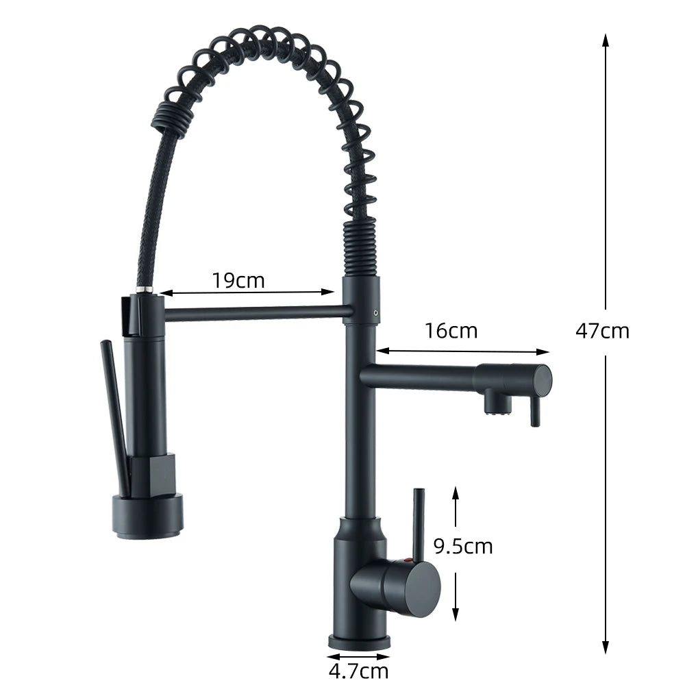 Pull Down Dual Spout Faucet Enhances Convenience, Style & Functionality