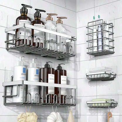 Space-Saving & Stylish Stainless Steel Shower Caddy