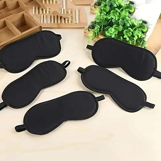 Set of 5 Soft Breathable Eye Masks, lightweight, comfortable and adjustable.