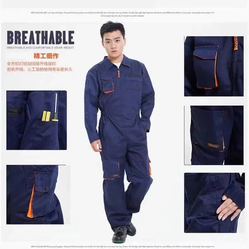 Protective Uniform Working Coveralls for Car Maintenance & Welding