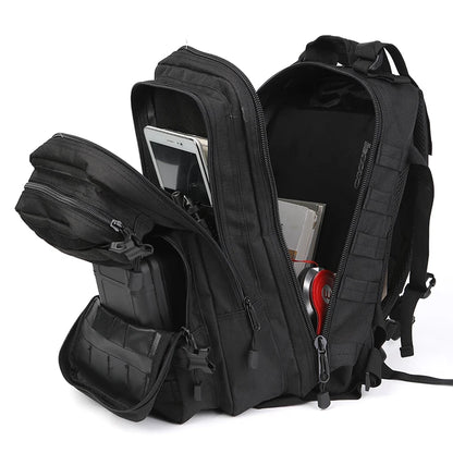 Multiple compartments, interior pockets, and zippered sections keep your gear organized—perfect for travel, hiking, hunting, gym use, or everyday carry