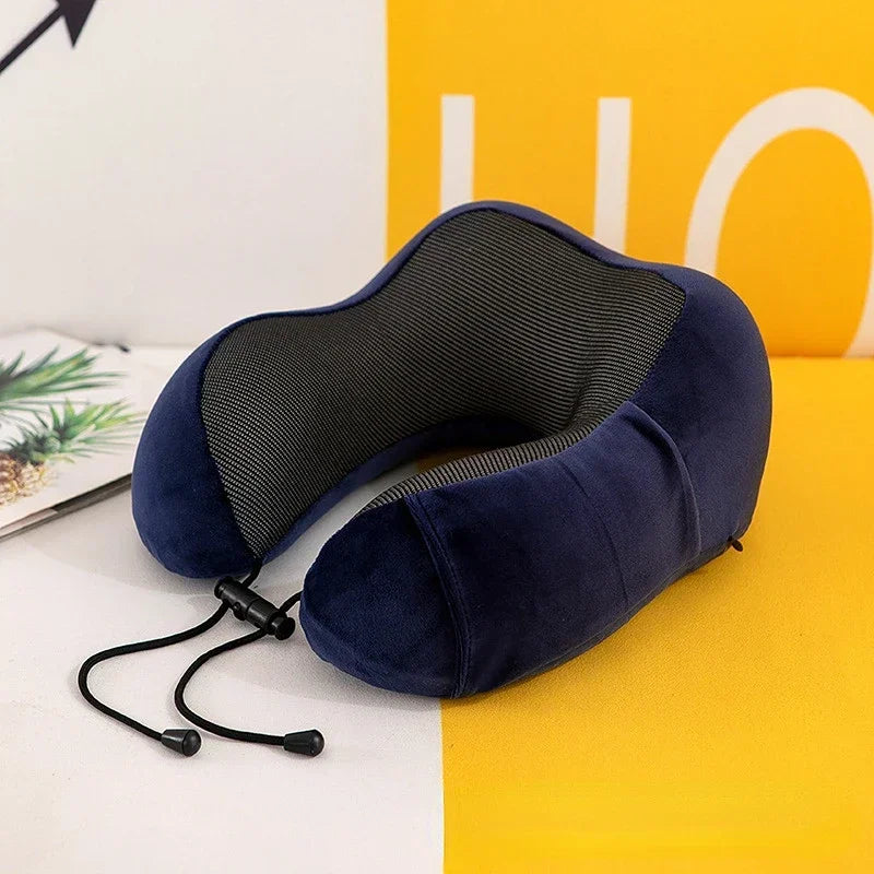 Soft U‑Shaped Memory Foam Pillow for Comfy Travel Rest