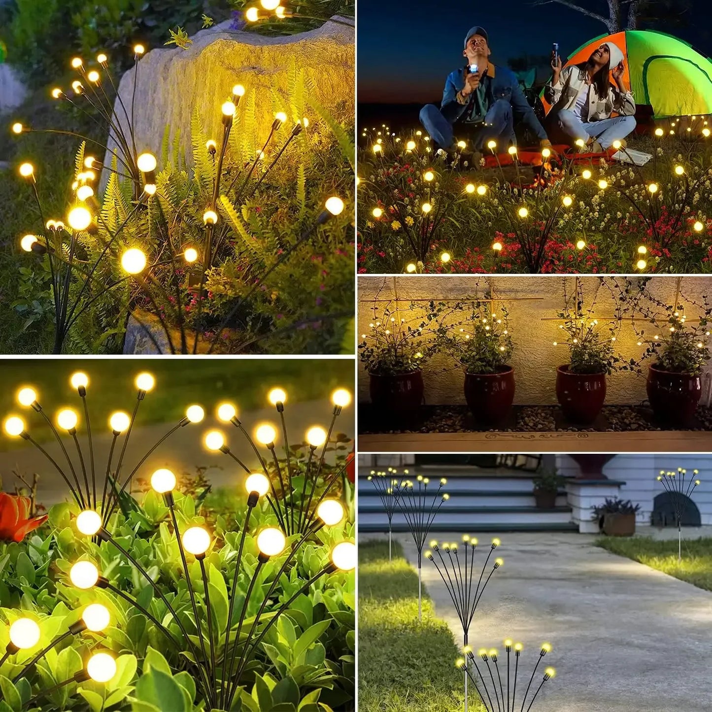 Waterproof LED Solar Energy Firefly Lights