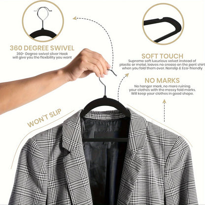 30 Pack Hanger Set with Non-Slip Grip