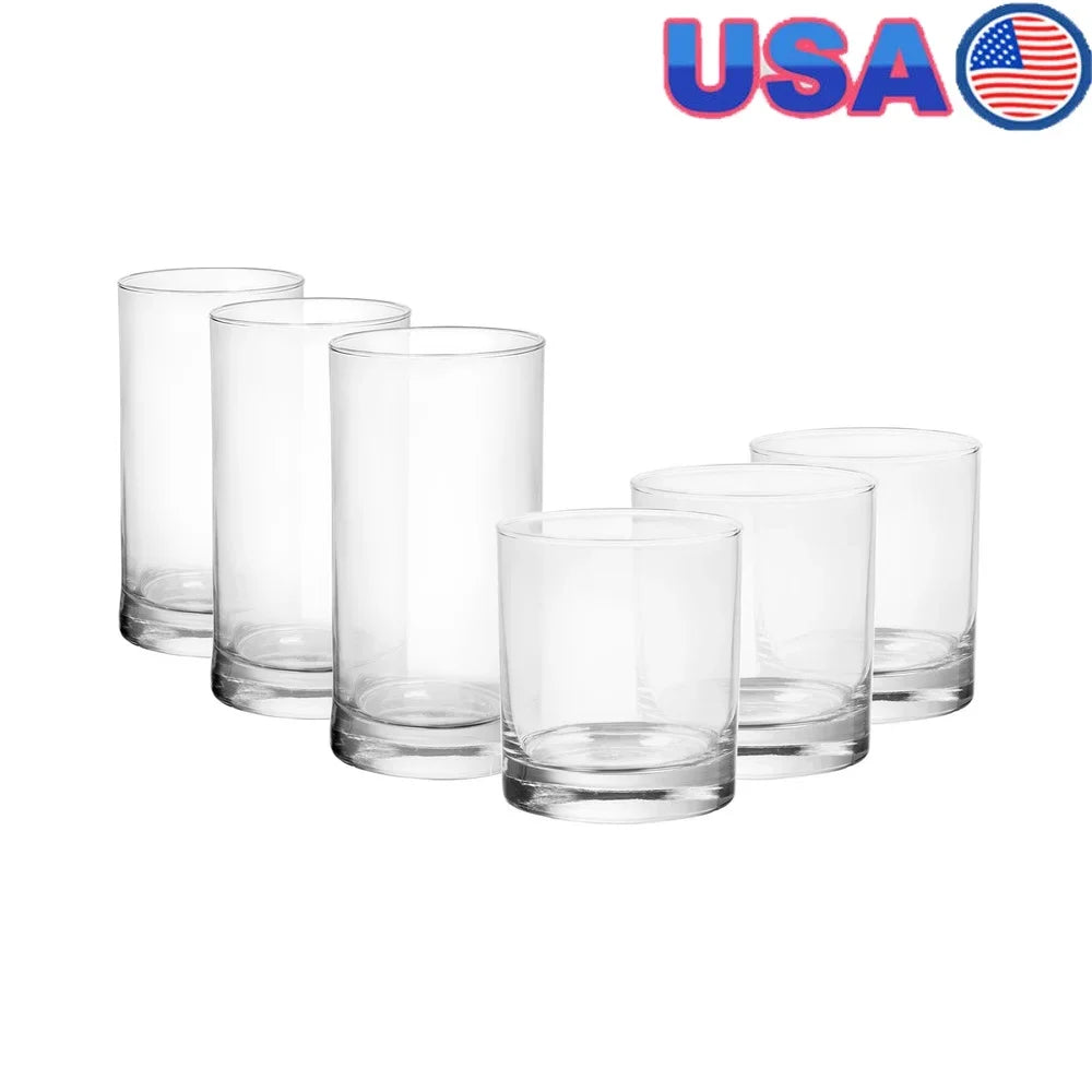 Clear Glass Set Durable, Versatile, Elegant