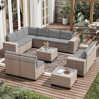 Sectional Wicker Patio Furniture Set