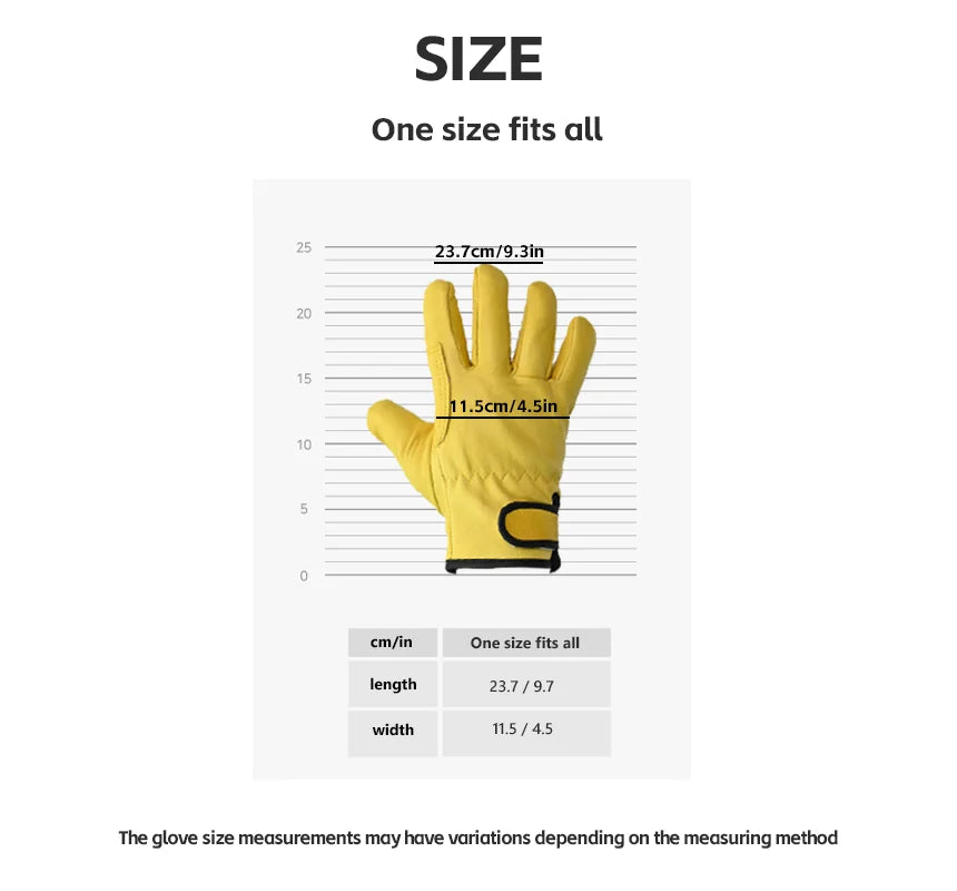 100% Sheepskin Safety Gloves, Wear-resistant
