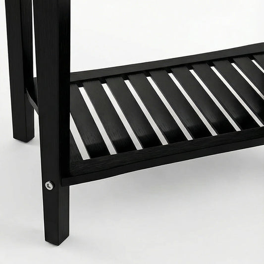 Waterproof Wooden Shower Bench Offers Comfort and Convenient Storage
