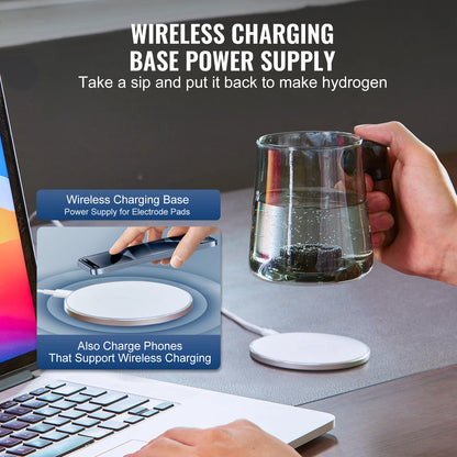 400ML Hydrogen Water Ionizer, SPE Technology with Wireless Charging Base