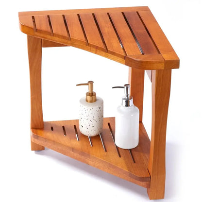 Waterproof, Spa‑Quality Shower Bench with a Sturdy Storage Shelf