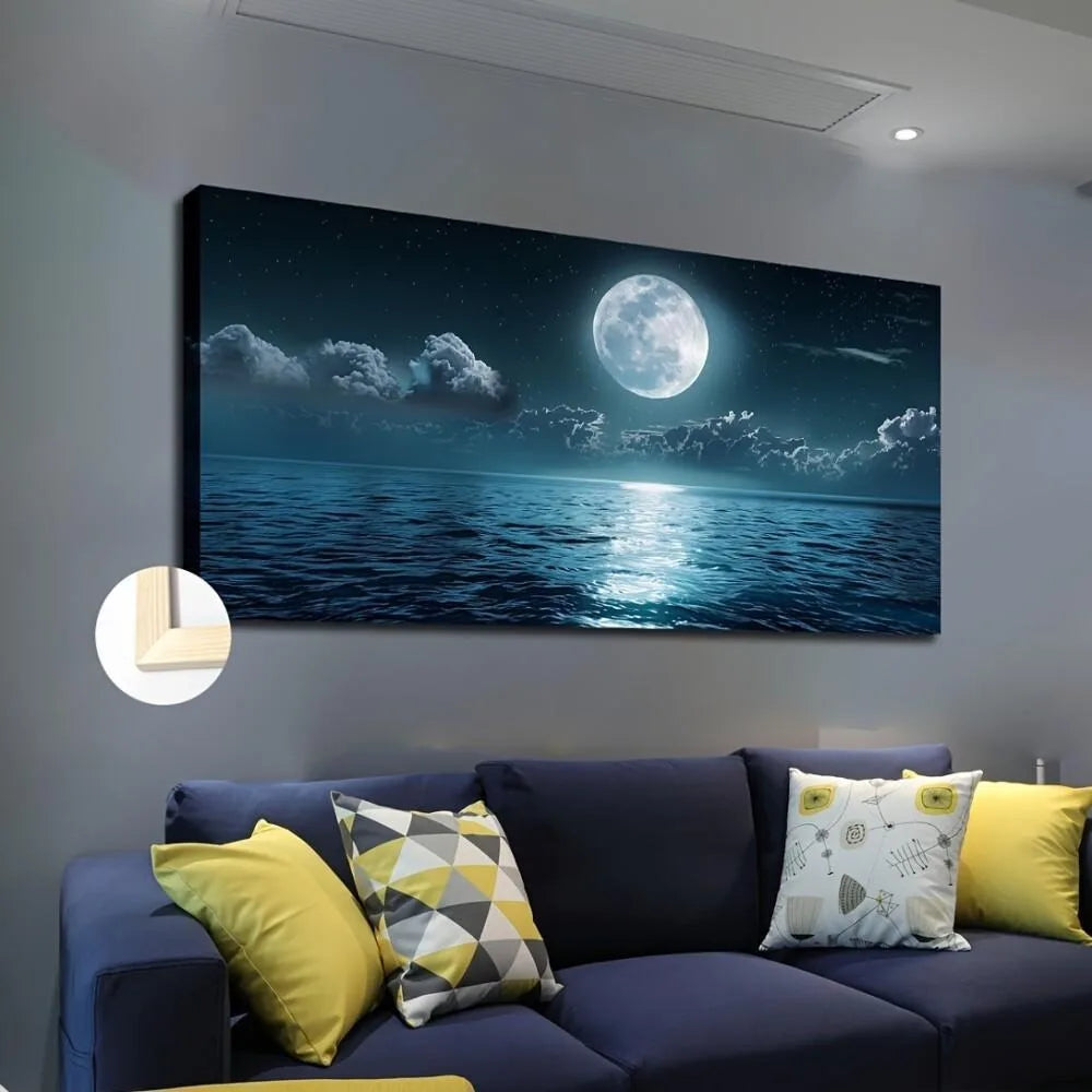 A Calming Coastal Night Scene