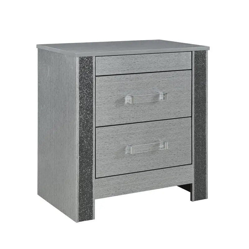 Modern Queen Bedroom Set with Sleek Silver Finish & Timeless Style