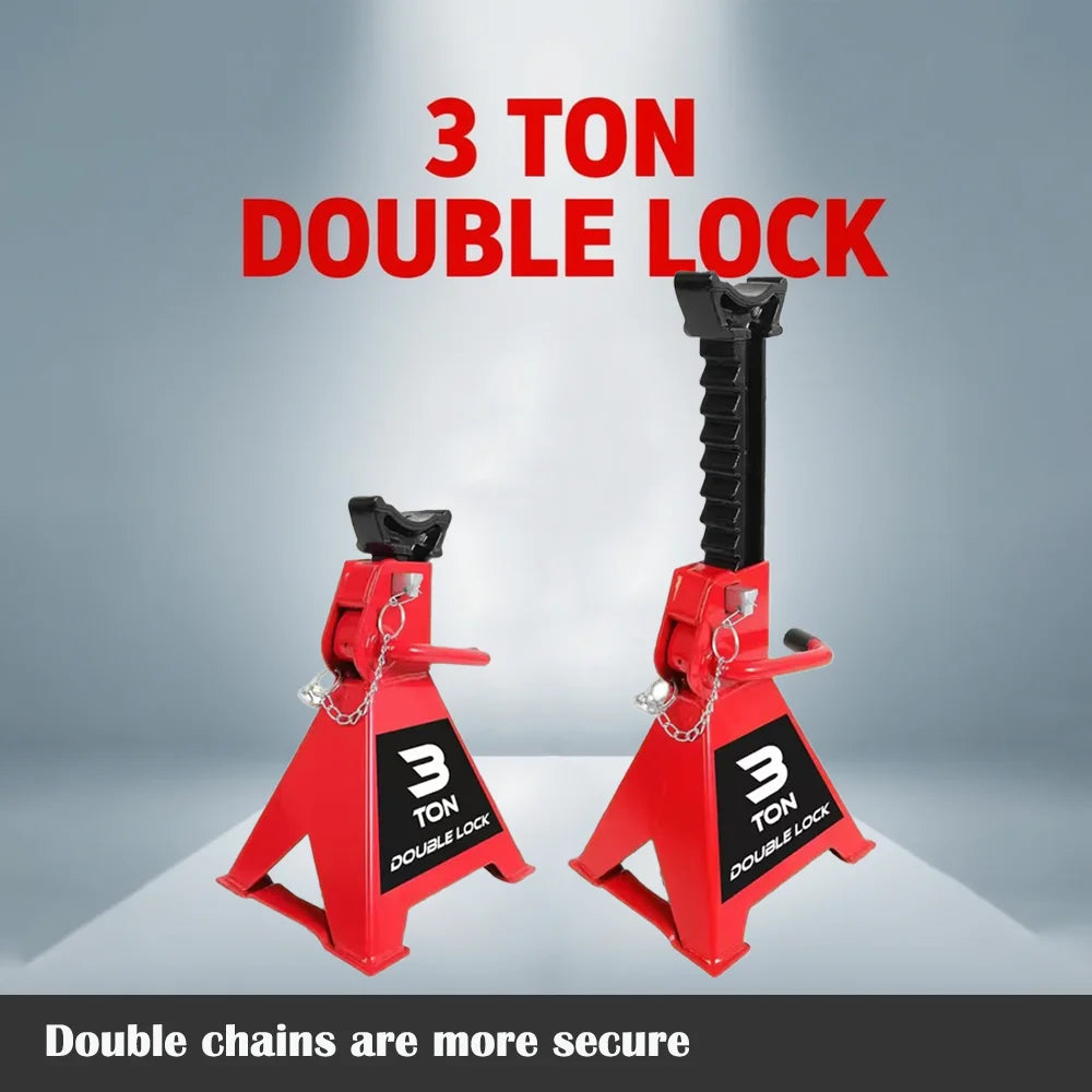 Double Locking 3 Ton Capacity Jack Stands