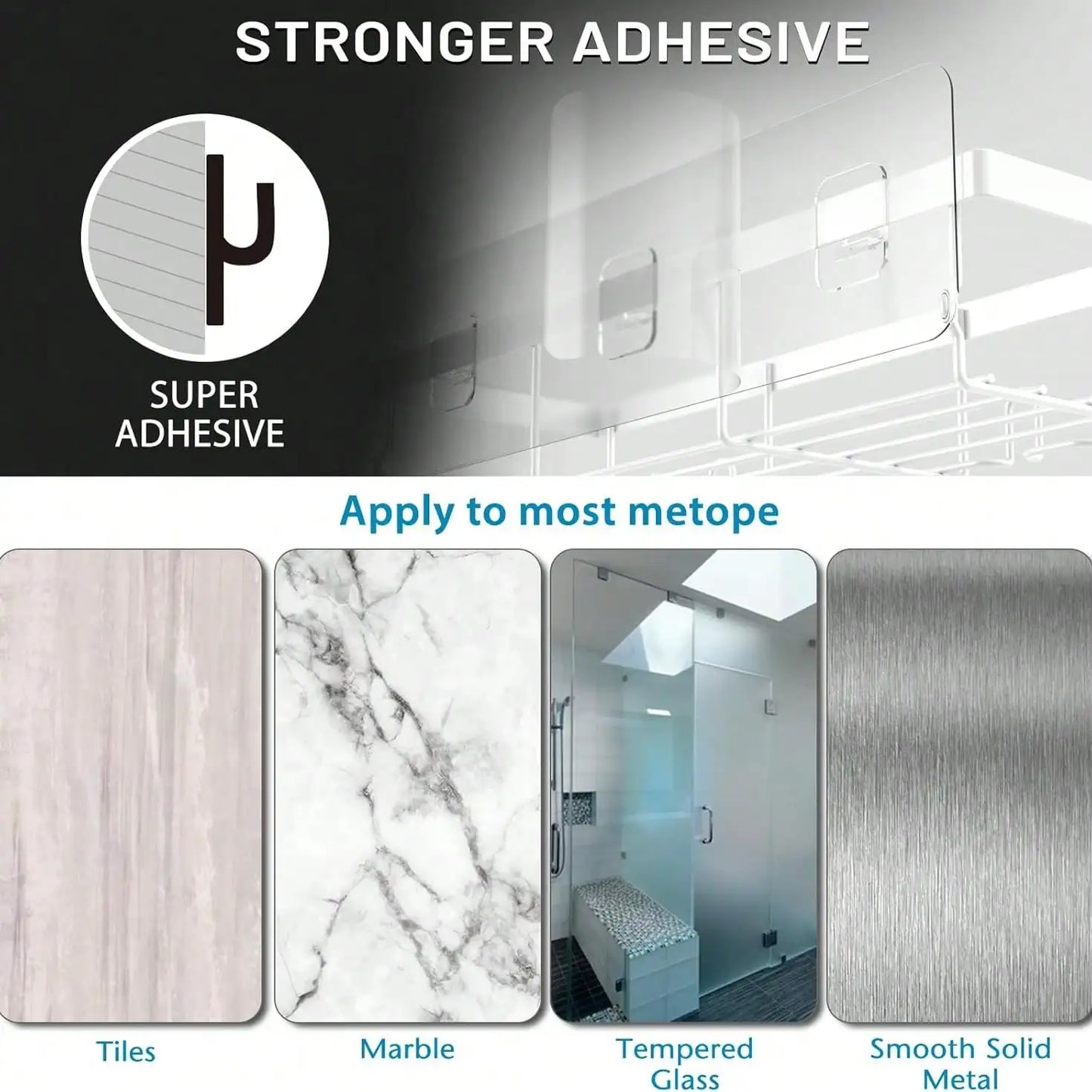 Space-Saving & Stylish Stainless Steel Shower Caddy