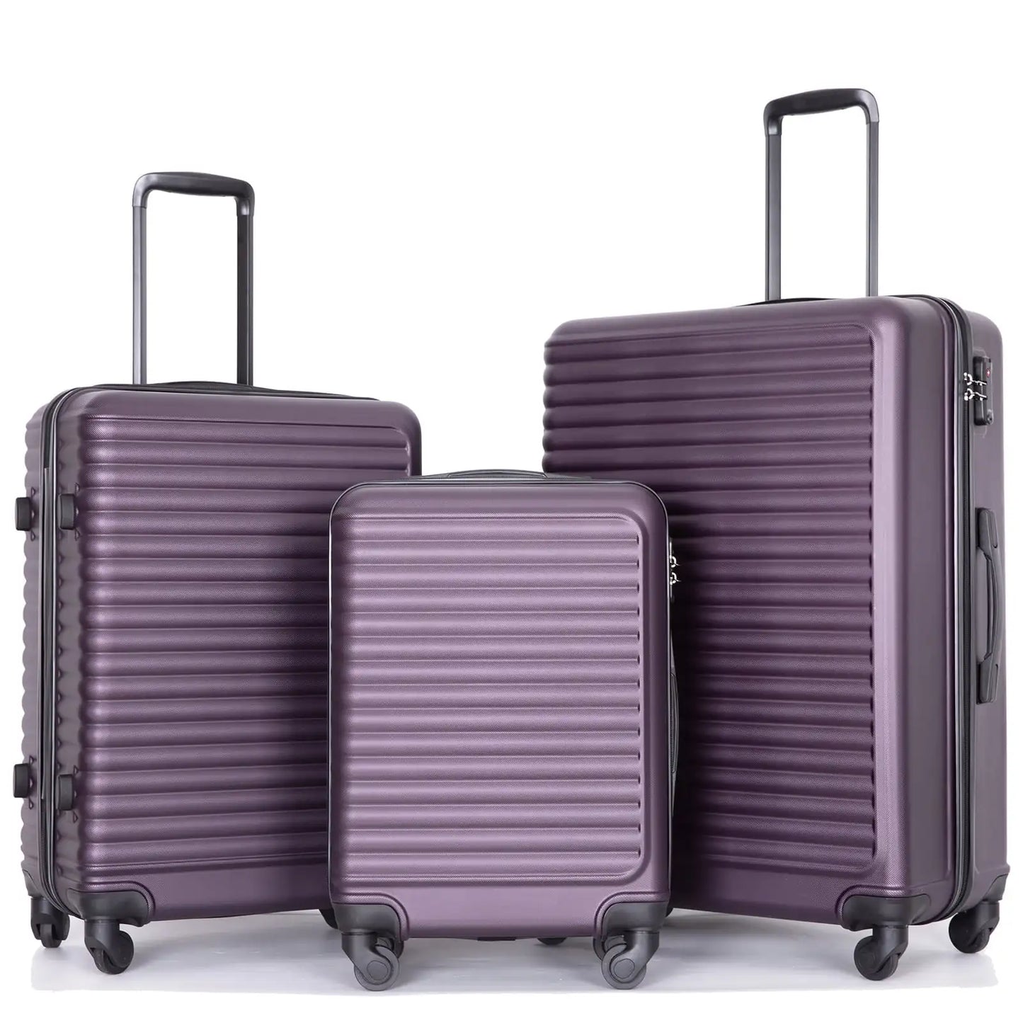 3 Piece Lightweight Hardshell Luggage Set with TSA Lock, Spinner Wheels