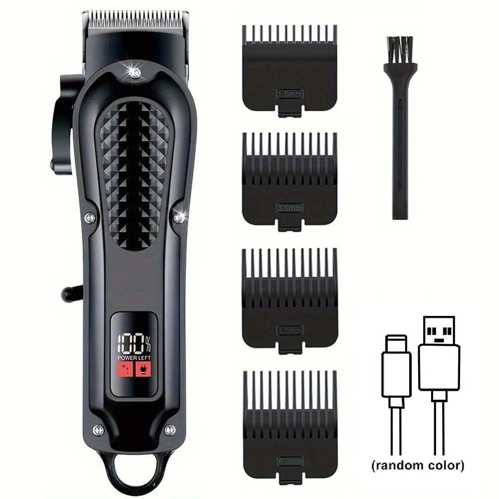 Professional Hair Clipper Kit for Men - Cordless Rechargeable
